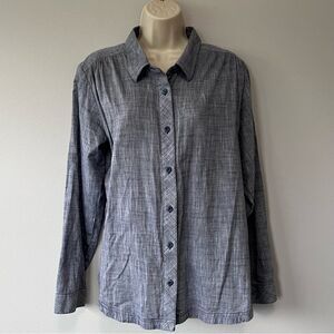 Columbia Blue Relaxed Button Down Shirt